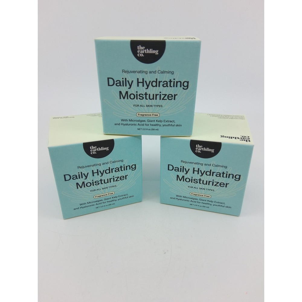 3 Pack The Earthling Co. Daily Hydrating Moisturizer All skin types new vegan